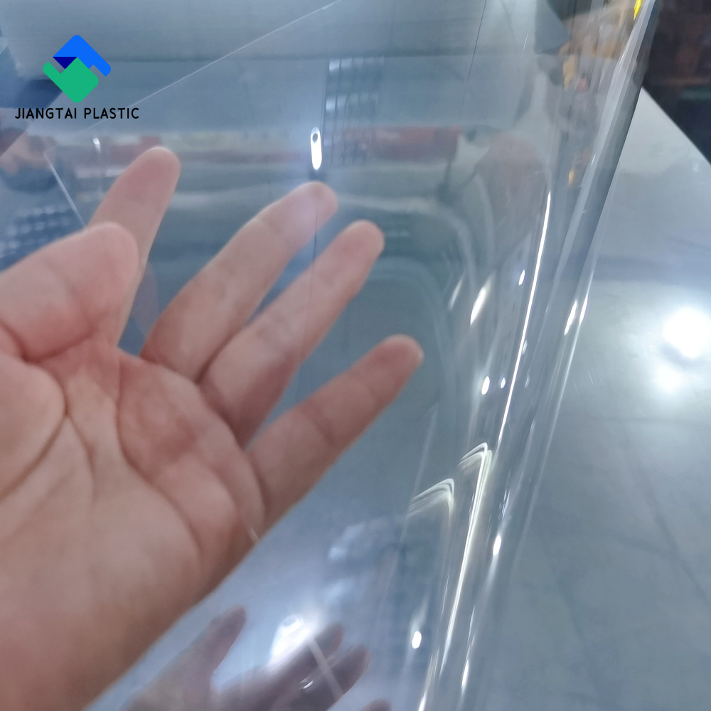 Jiangtai 150 Micron Rigid Plastic Transparent PVC Roll sheet for folding box