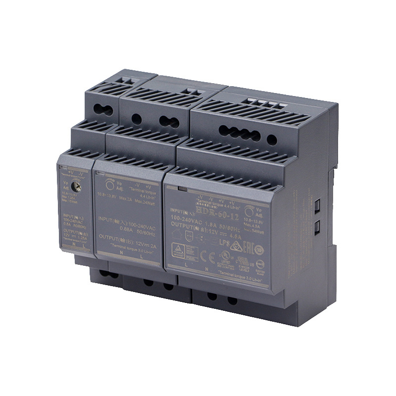 Industrial AC/DC Din rail power supply switch MDR HDR 10W 20W 40W 60W 100W Single output Switching 12V 24V Power source