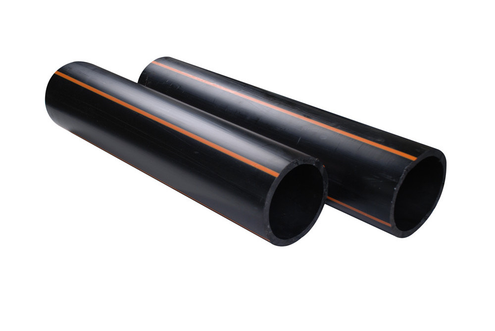 Jiangte HDPE Gas pipe PE100 pipe Polyethylene Plastic Pipe  sdr 11 17 21 With Orange Stripe For Natural Gas