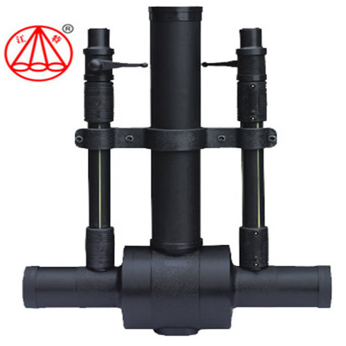 Jiangte pe100 hdpe electrofusion fittings for natural gas pipe PE ball valve