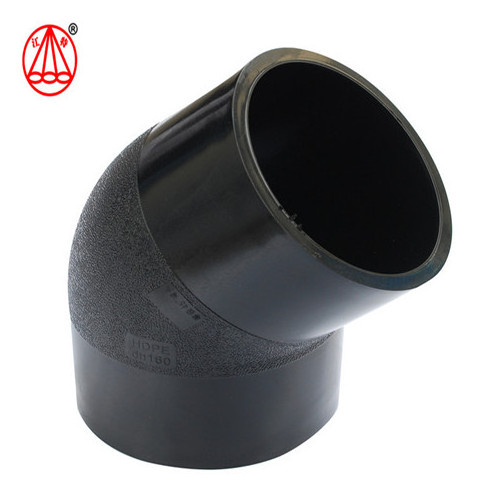 Jiangte 100% new material butt welding hdpe pipe fittings bend 45 degree elbow