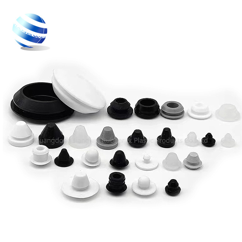 Custom flexible round small waterproof epdm pu silicone rubber screw covers end water  pipe dust seal hole caps plug stopper