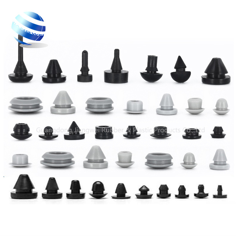 Custom flexible round small waterproof epdm pu silicone rubber screw covers end water  pipe dust seal hole caps plug stopper