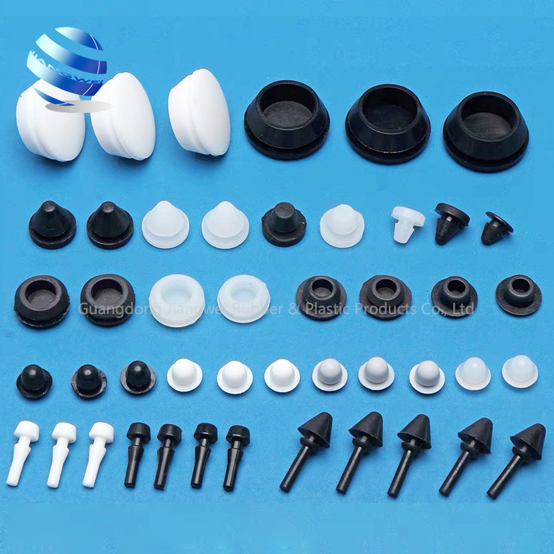 Custom flexible round small waterproof epdm pu silicone rubber screw covers end water  pipe dust seal hole caps plug stopper