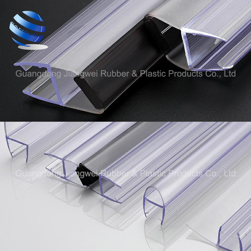 Waterproof clear plastic pvc weather guardian steam sauna bathroom shower glass door rubber seal strip