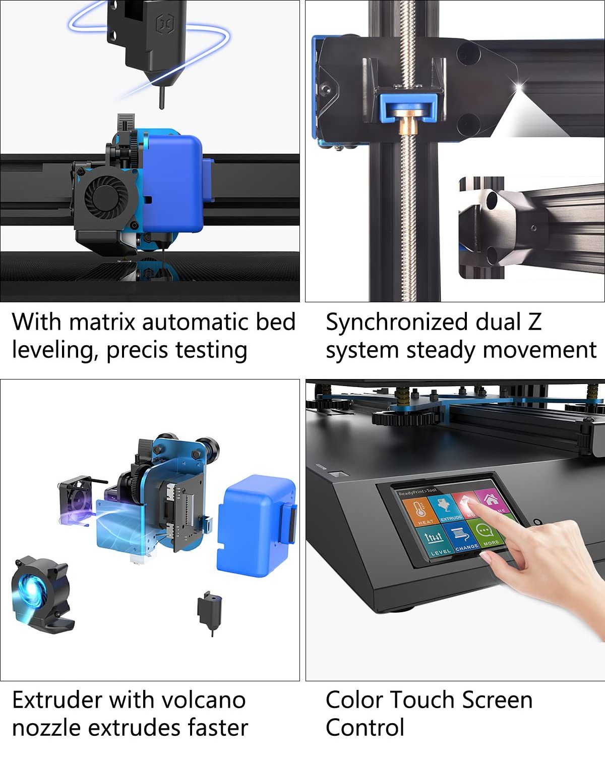 Artillery Genius Pro 3D Printer, High-Precision Dual Z-Axis Hot Bed Protection Filament Runout Detection