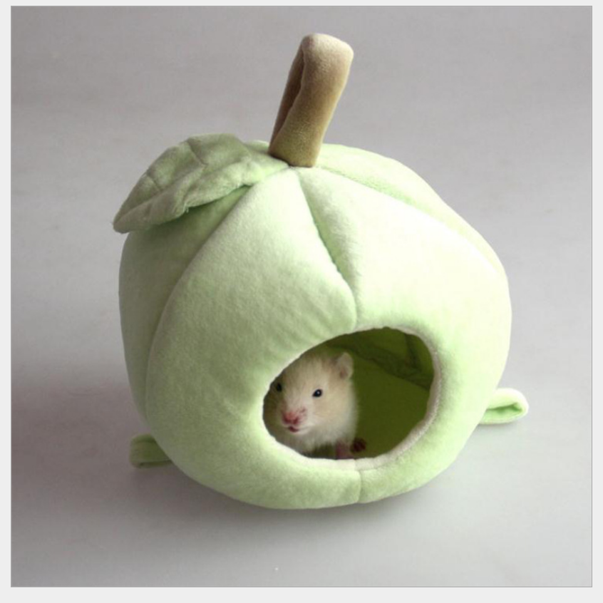 Winter Hanging Fruit House Novelty Pet Bed Hammock Soft Warm Nest for Hamster And Small Animals Cute And Cozy Novelty Pet Bed