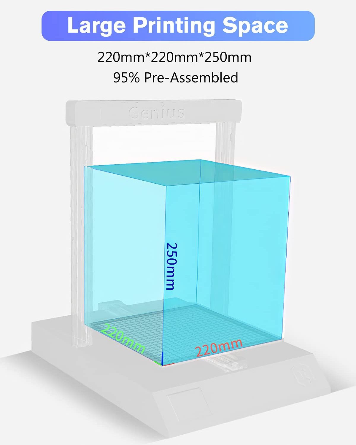 Artillery Genius Pro 3D Printer, High-Precision Dual Z-Axis Hot Bed Protection Filament Runout Detection