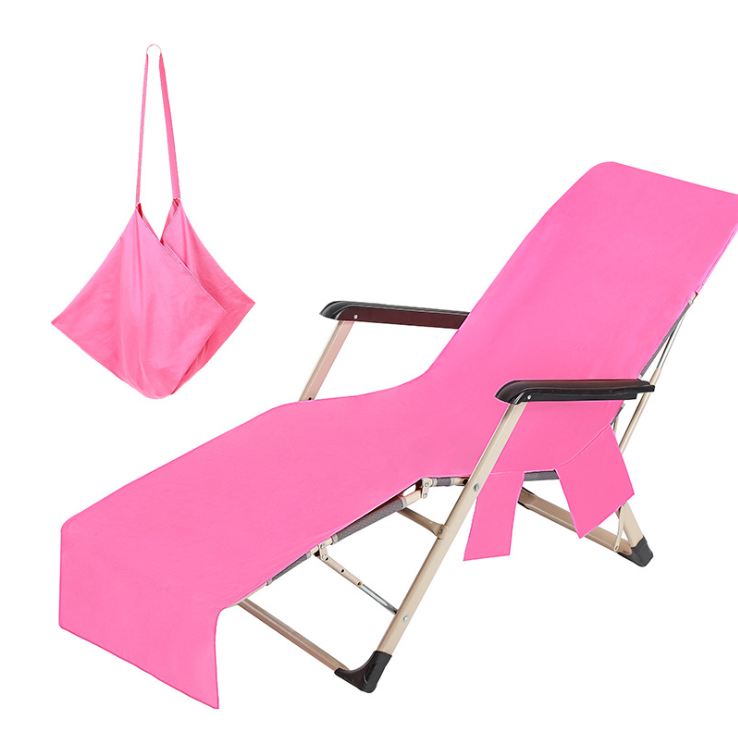 Multi color outdoor beach towel chair cover with cover swimming pool water absorption and quick drying microfiber Leisure chair