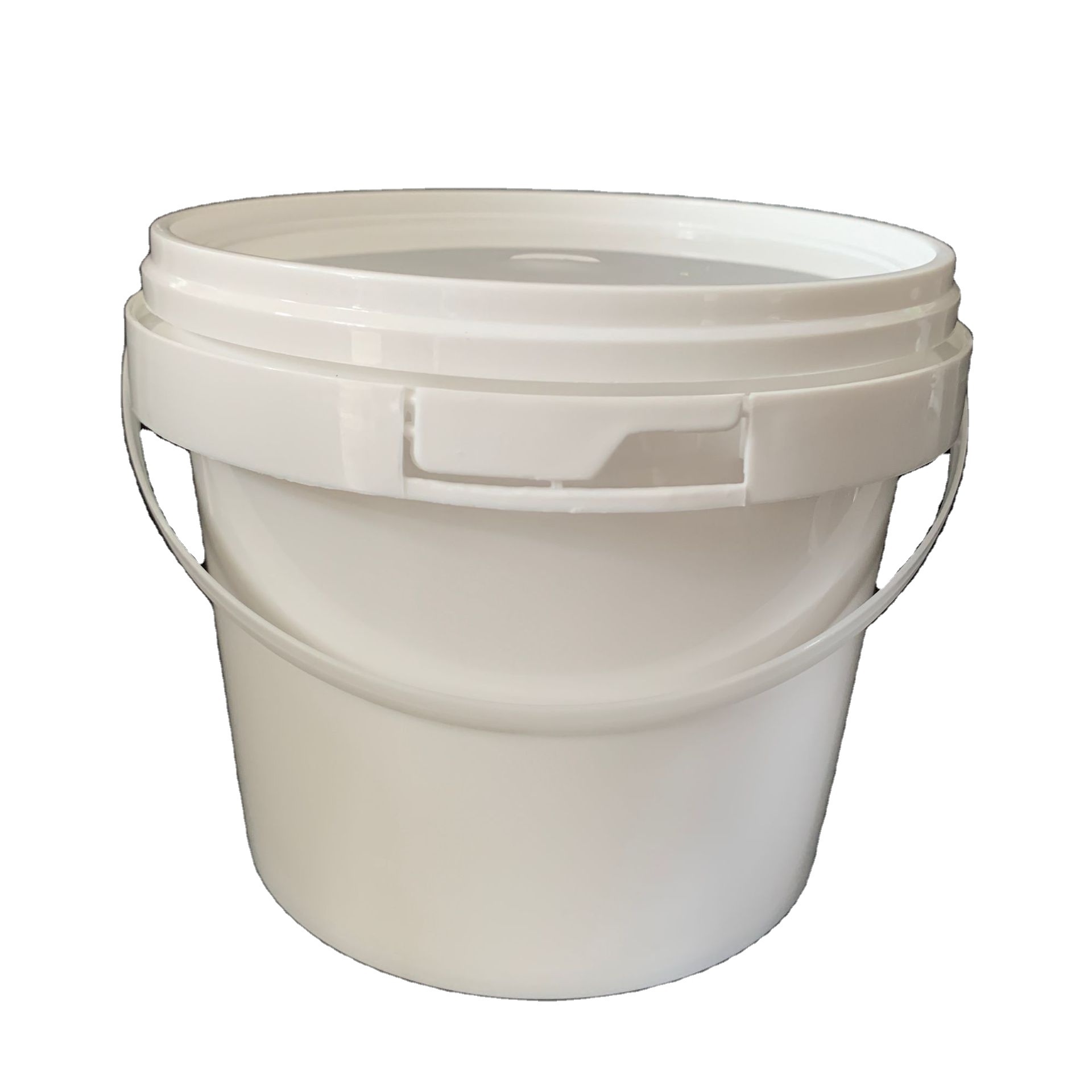 Food Grade 18L White Color Round Shape Engine Oil Plastic Buckets With Handle Latex Paint Plastic Pail