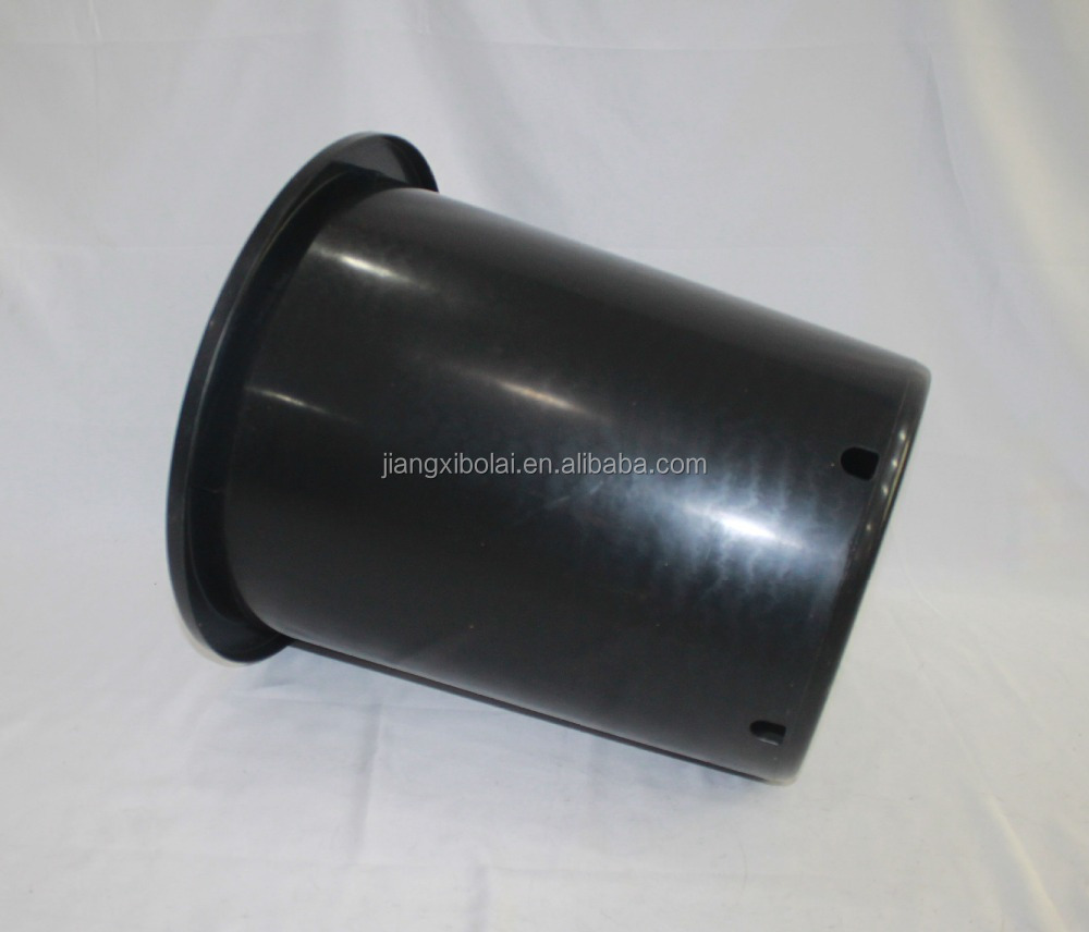 Recycled PP material 15 gallon black plastic flower nursery pots