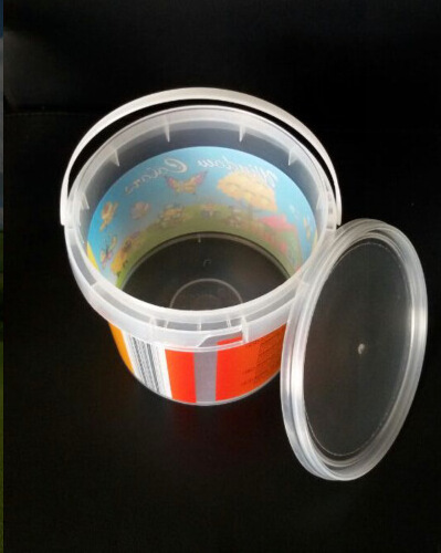 2016 New Wholesale 4L clear Frozen Yogurt/Ice Cream PP Plastic Bucket