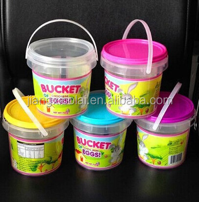 2016 New Wholesale 4L clear Frozen Yogurt/Ice Cream PP Plastic Bucket