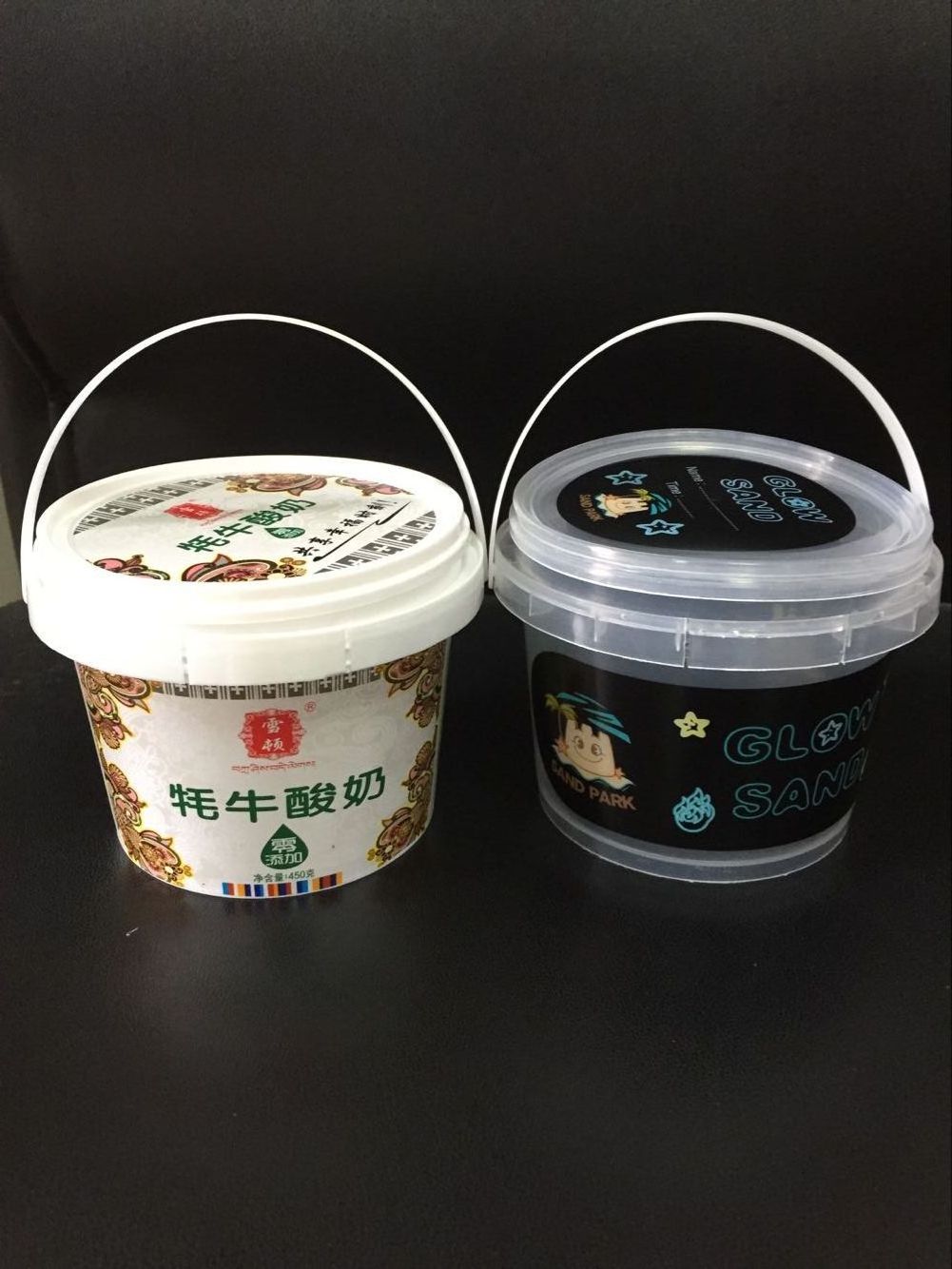 Custom Label Cookies Ice Cream Leak Proof Plastic Bucket 5 Litre Food Grade Container With Lid