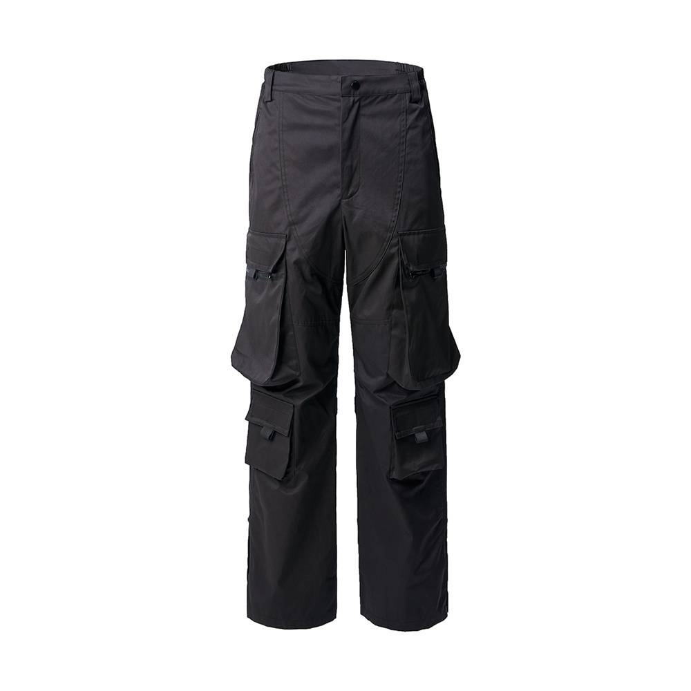 Grailz Black Tactical Multi Pocket Workwear Pants Multi Pocket  Men's Pants Provide Designer yupo Products