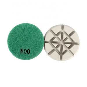 Hot sale Grade A  Chinese factory outlet 3" white resin bond diamond dry polishing pad for concrete high gloss 2024