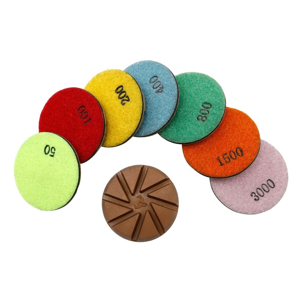 China 3 inch New Pattern And Formula Epoxy Resin Floor Polishing Pads 2024