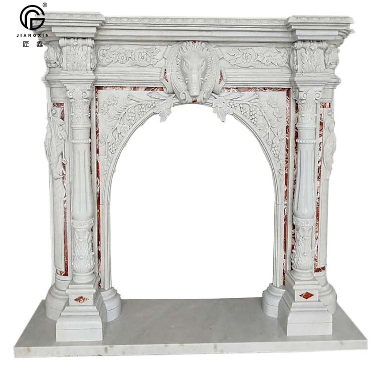 Interior Decor Hand Carved Marble Fireplace Surrounding Stone Fireplace