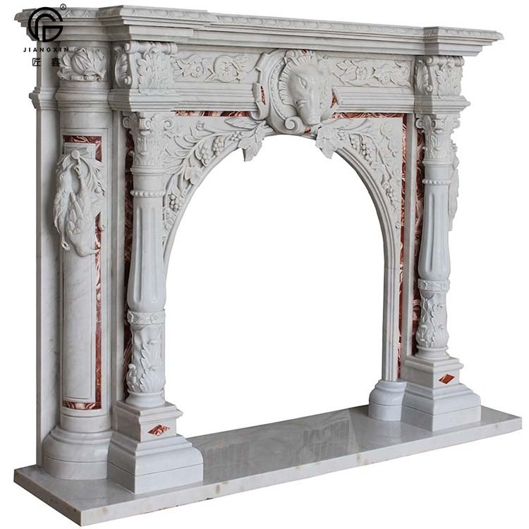 Interior Decor Hand Carved Marble Fireplace Surrounding Stone Fireplace