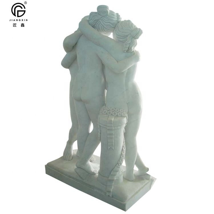 Hand Carved Marble Statue Of The Three Graces Sculpture for  sale