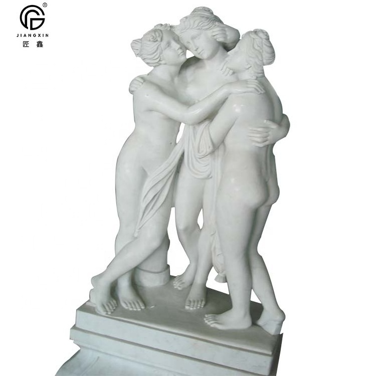 Hand Carved Marble Statue Of The Three Graces Sculpture for  sale