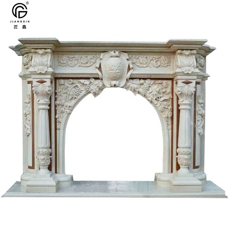 Interior Decor Hand Carved Marble Fireplace Surrounding Stone Fireplace