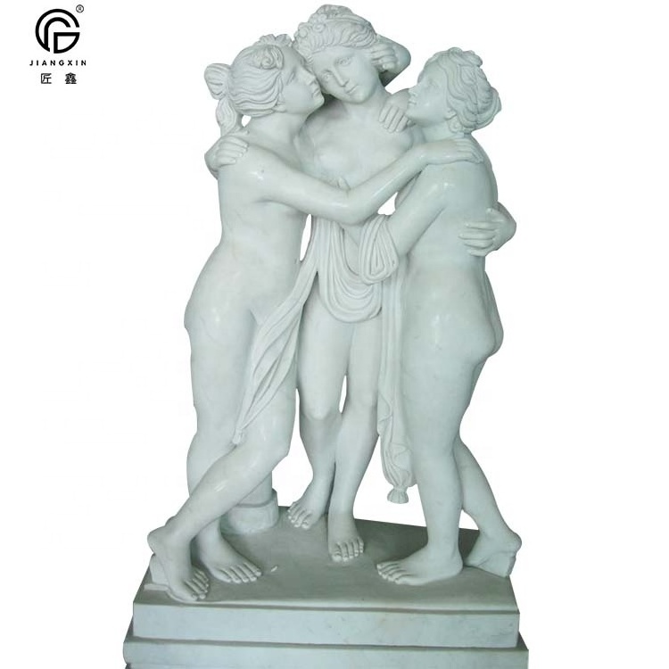 Hand Carved Marble Statue Of The Three Graces Sculpture for  sale