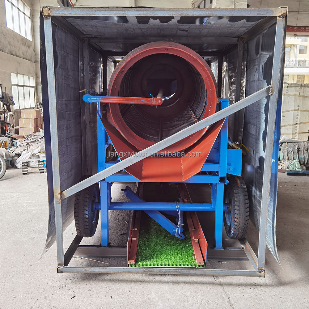 Gold mining trommel washing machine big capacity gold trommel wash plant with gold sluice box