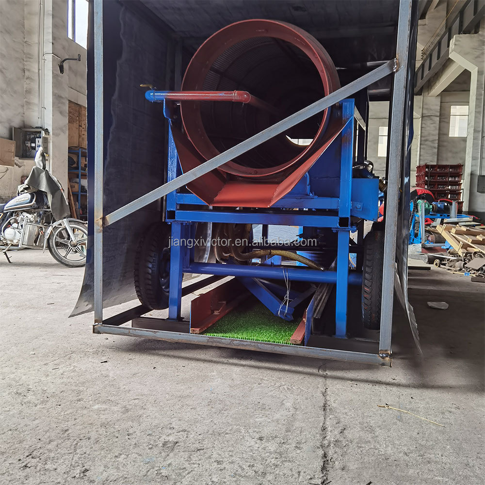 Alluvial Gold Processing Plant Portable Mini Gold Washing Plant Trommel for Sale