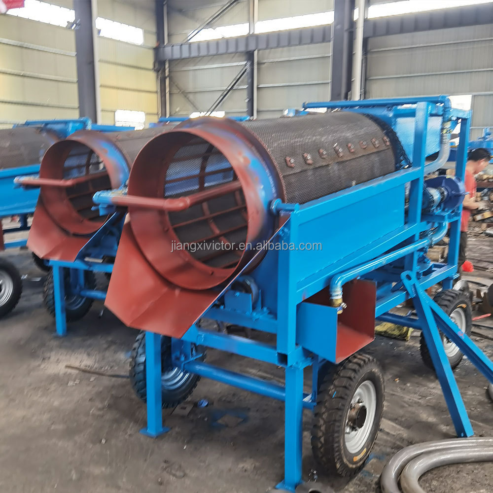 Alluvial Gold Processing Plant Portable Mini Gold Washing Plant Trommel for Sale