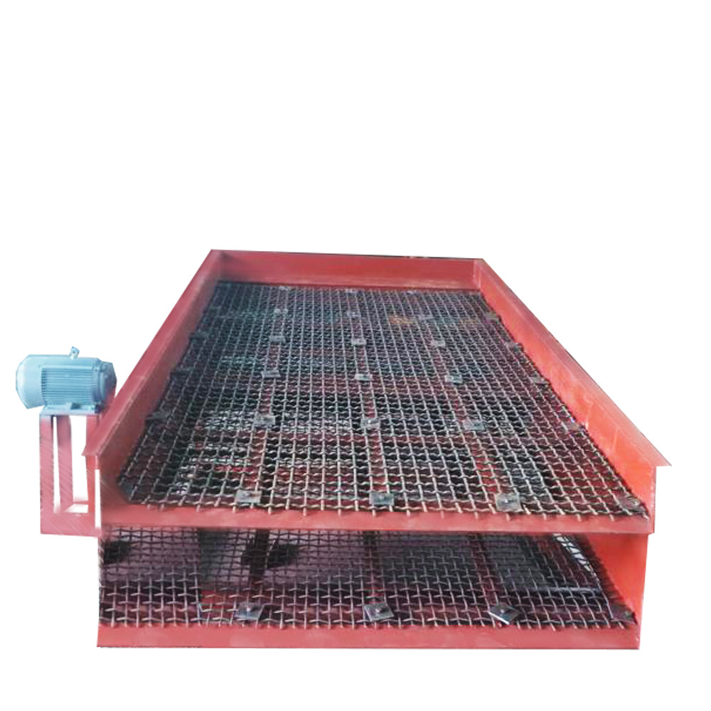 Industrial horizontal quarry rock vibrating screen with eccentricity vibrator