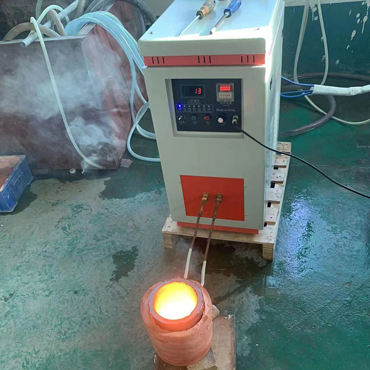 Induced melting furnace 5kw/15kw small foundry furnace metal melter for sale , gold melting machine price