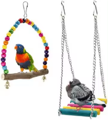 ladder bird training Parrots Birds Swing Toys Parrot Accessories Bird Cages Toy swing Slide climbing bridge decor