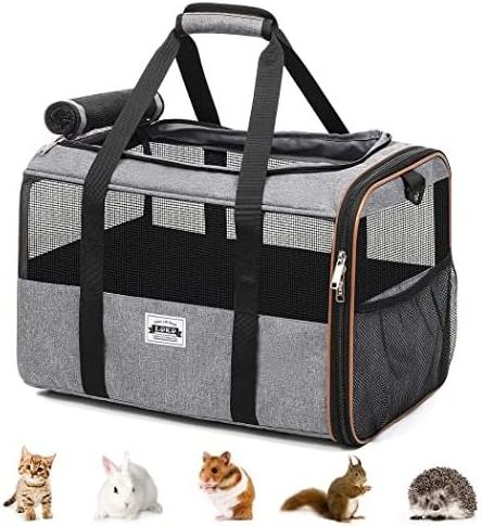 Airplane bag Pig Carrier Small Pet Carrier for Hamster Rabbit Bunny Travel  for Animals Grey large cat carrier with wheels