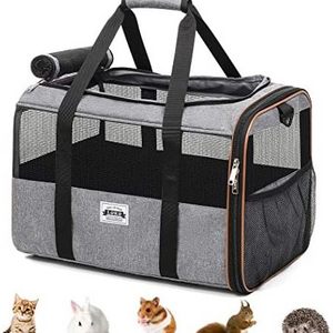 Airplane bag Pig Carrier Small Pet Carrier for Hamster Rabbit Bunny Travel  for Animals Grey large cat carrier with wheels