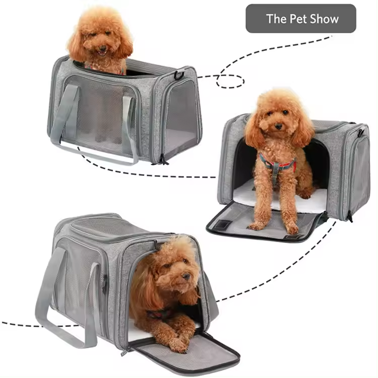 High Quality Durable Expandable Pet Carrier Bag Backpack Style Zipper Closure Print Sustainable Eco-Friendly Cat Travel Cages