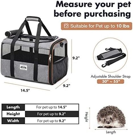 Airplane bag Pig Carrier Small Pet Carrier for Hamster Rabbit Bunny Travel  for Animals Grey large cat carrier with wheels