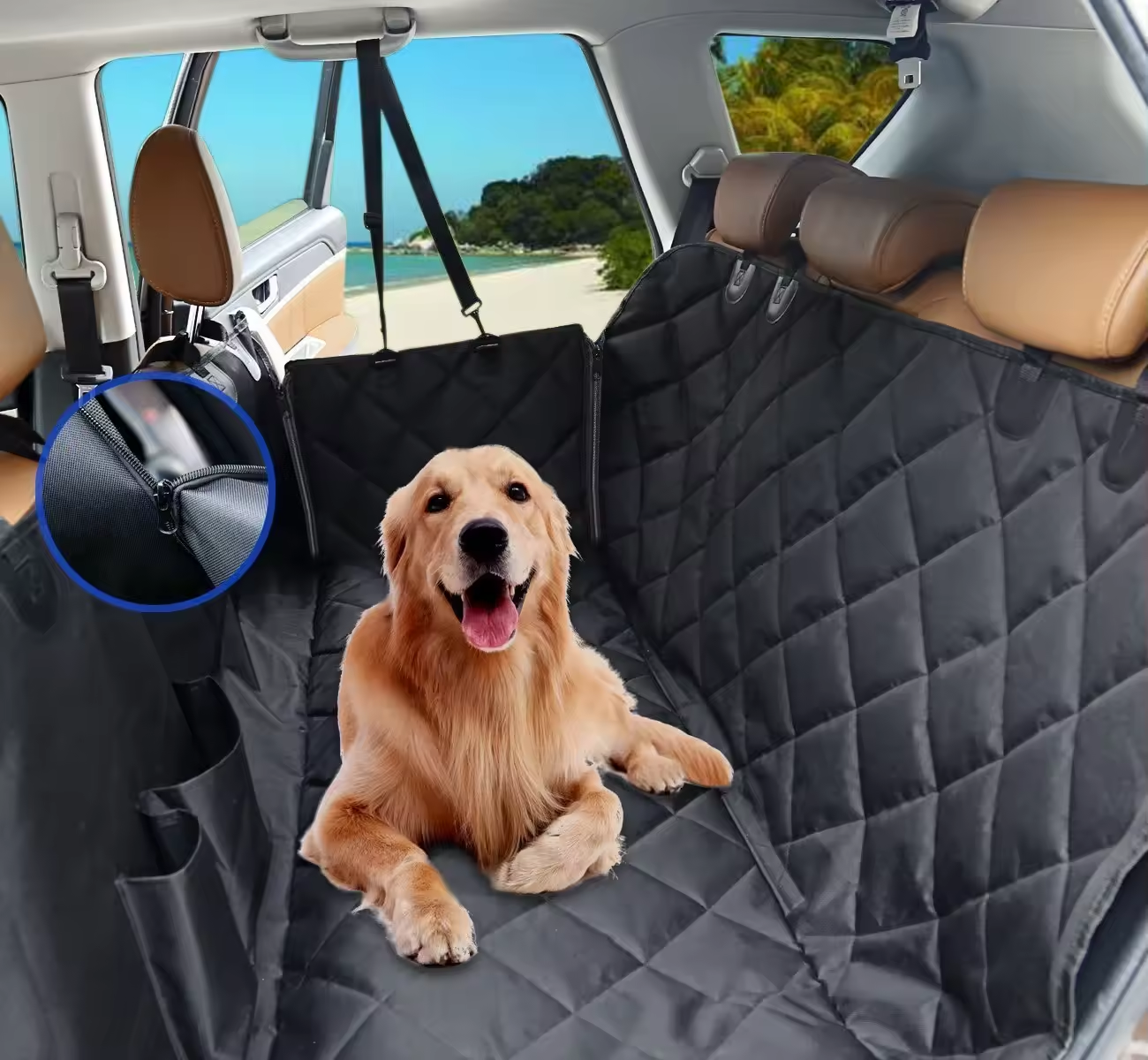 pet products car seat protector for dogs waterproof anti dust pet car cover dog soft back seat extender for  dogs portable pet