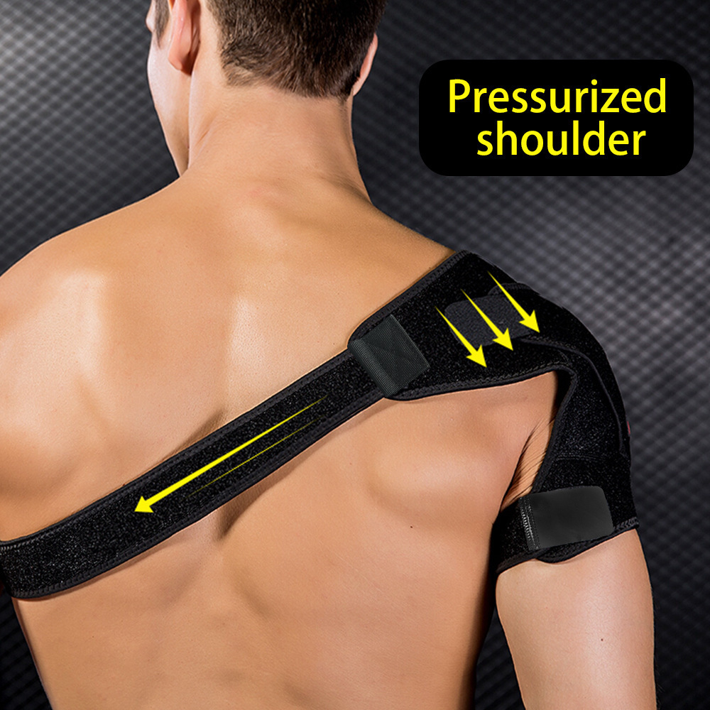 Adjustable Sports Shoulder Protector with Single Strap Fitness Safety Guard for Shoulder Strain