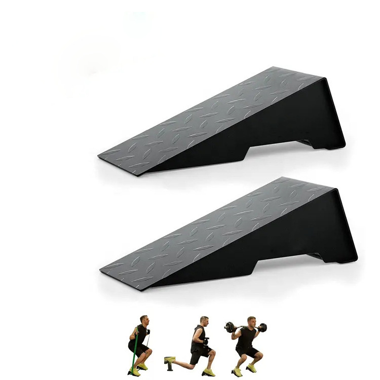 Gym Squat Wedge Block Ankle Joint Strain Oblique Metal Pedal Non-Slip Step Platform for Enhanced Workout