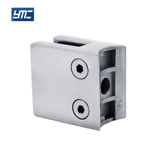 Wall Mounted Fixed Glass Holder Connector 0 Degree Square Zinc Alloy Brass Stainless Steel Shower Door Glass Clamp Corner Clamp