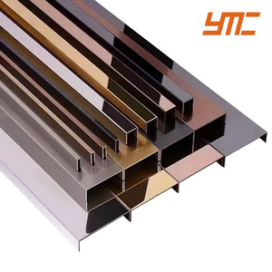 5m Metal Self-adhesive Strip For Furniture Wardrobe Wall Self Adhesive Decorative Stainless Steel Flat Tile Trim