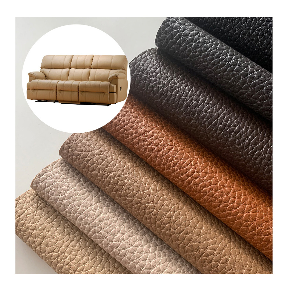 Wholesale Waterproof Brown Designer Pvc Artificial Sofa Leather Fabric, Synthetic Leather Materials For Furniture Decoration