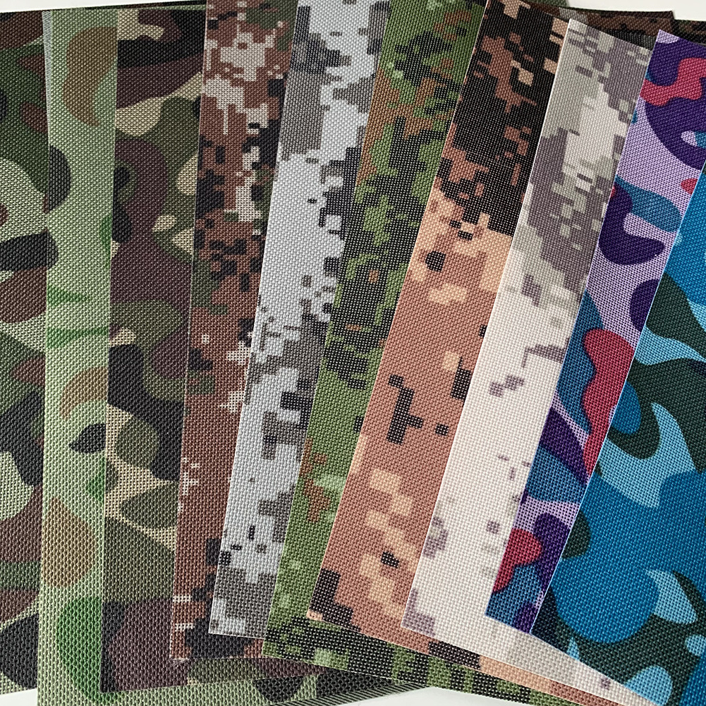 150D 210D 300D 500D 600D 900D Pvc Pu Coating 100% Polyester Nylon Waterproof Camouflage Polyester Oxford Fabric With Pvc Coating