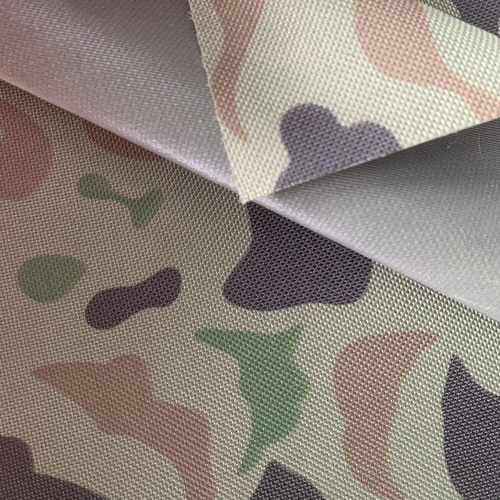 150D 210D 300D 500D 600D 900D Pvc Pu Coating 100% Polyester Nylon Waterproof Camouflage Polyester Oxford Fabric With Pvc Coating