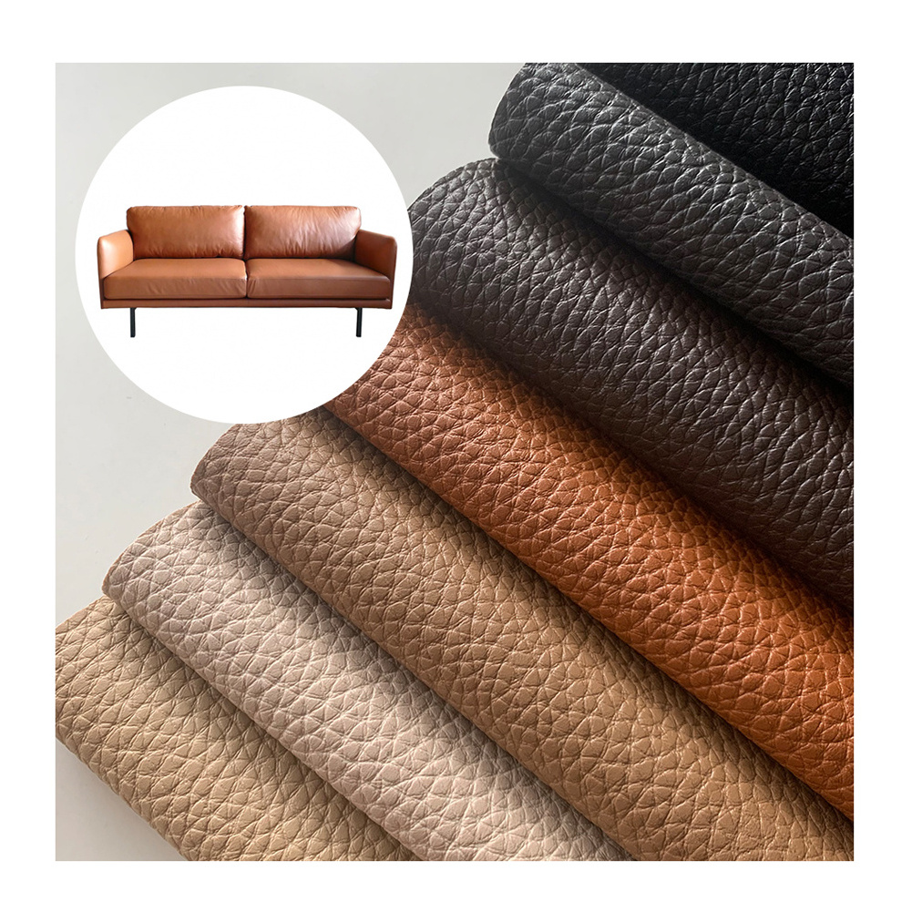 Stain Repellent Brown Sofa Uv Changing Faux Leather, Designer Artificial Rexine Sofa Leather Material Fabric