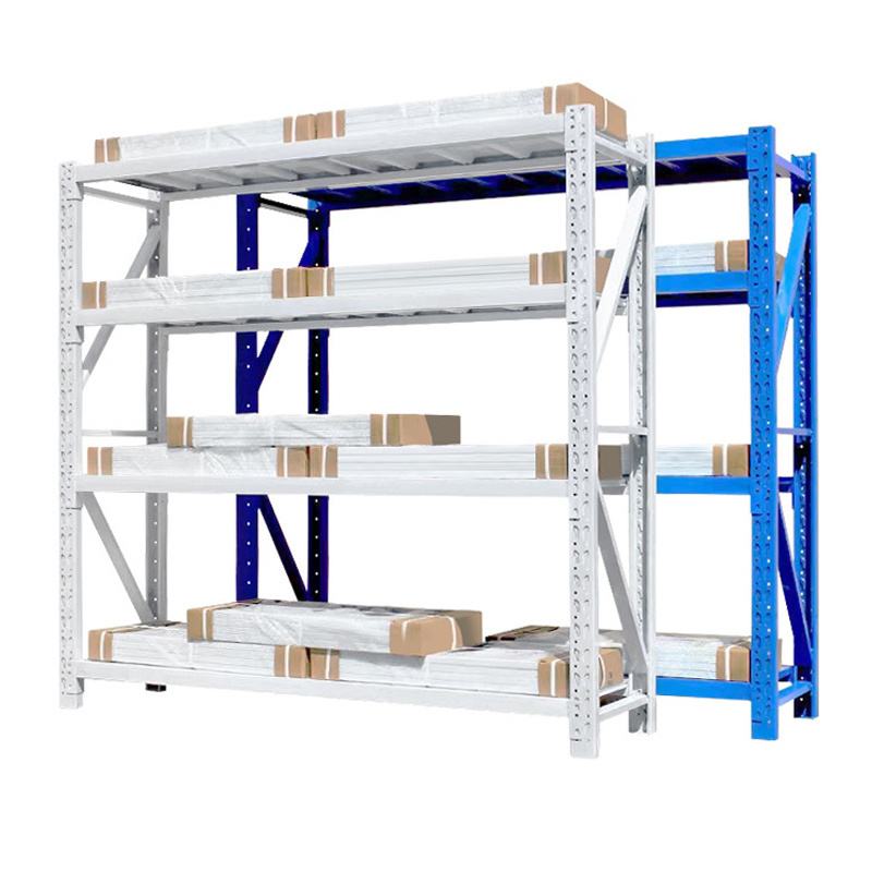 Industrial stacking heavy duty long span shelving estanteria storage metal shelf rack for warehouse