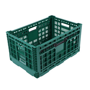 The new upgrade 600x400x340mm  mesh plastic Crate Warehouse 70L heavy duty Foldable crate