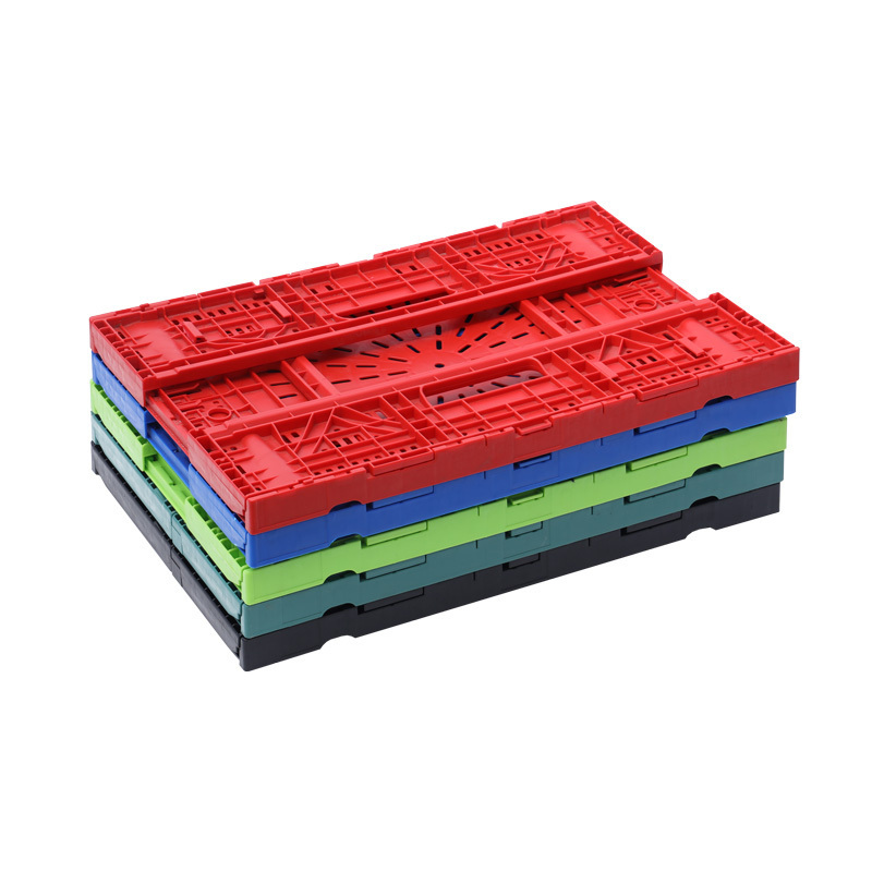 The new upgrade 600x400x340mm  mesh plastic Crate Warehouse 70L heavy duty Foldable crate