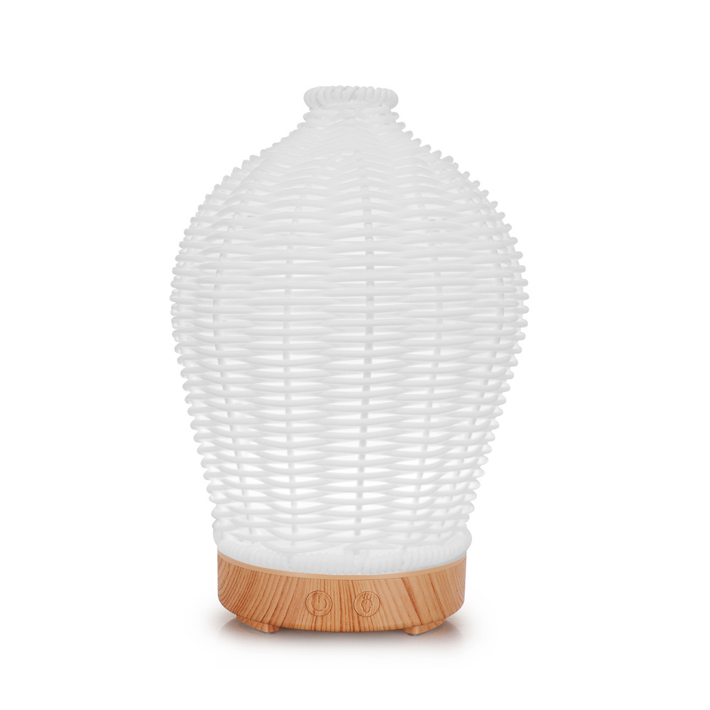 USB ultrasonic 7-color rattan bamboo environmentally friendly ultrasonic aroma diffuser essential oil ball cold mist humidifier